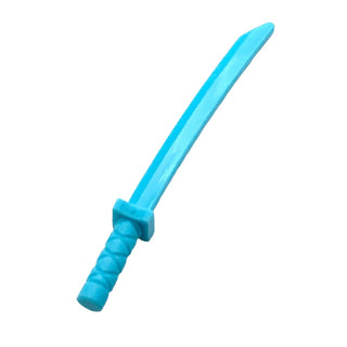 Sword Katana Square Guard, Part# 21459. Part LEGO® Medium Azure  