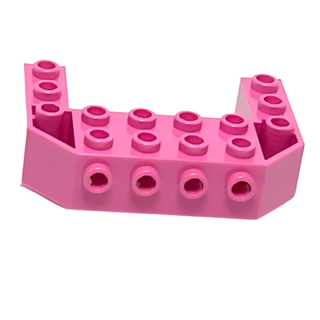 Train Front Sloping Base with 4 Studs, Part# 87619 Part LEGO® Dark Pink  