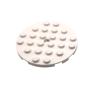 Plate Round 6x6 with Hole, Part# 11213 Part LEGO® White