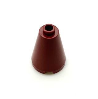 Cone 2x2x2 - Open Stud, Part# 3942c Part LEGO® Dark Red  