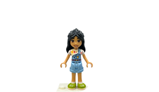 Friends Liann - Bright Light Blue Overalls over White Shirt, Bright Light Blue Shorts, Lime Shoes, frnd600 Minifigure LEGO®   