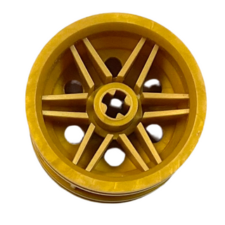 Wheel 30.4mm D. x 20mm with No Pin Holes and Reinforced Rim, Part# 56145 Part LEGO® Pearl Gold  