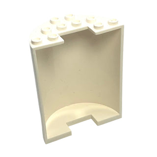 Cylinder Half 3x6x6 with 1x2 Cutout, Part# 87926 Part LEGO® White