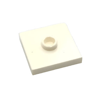 Plate, Modified 2x2 with Groove and 1 Stud in Center (Jumper), Part# 87580 Part LEGO® White  