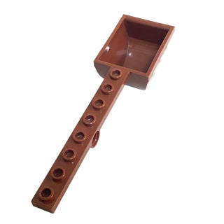 Plate, Modified 1x8 with Pin Hole and Bucket (Catapult), Part# 30275 Part LEGO® Reddish Brown