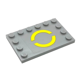 Tile Modified 4x6 with Studs on Edges with Clone Turbo Tank Pattern (Sticker), Part# 6180pb070 Part LEGO® Very Good