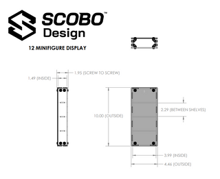 12 Minifigure Display Case display case Scobo Design, LLC