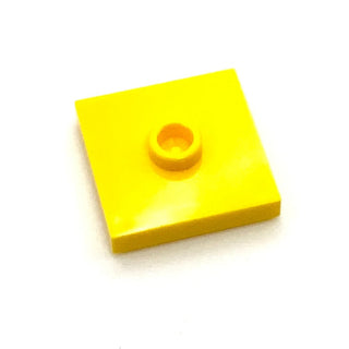 Plate, Modified 2x2 with Groove and 1 Stud in Center (Jumper), Part# 87580 Part LEGO® Yellow  