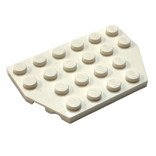 Wedge, Plate 4x6 Cut Corners, Part# 32059 Part LEGO® White  