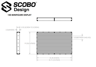 Bluemilkfig's 150 Minifigure Display Case display case Scobo Design, LLC