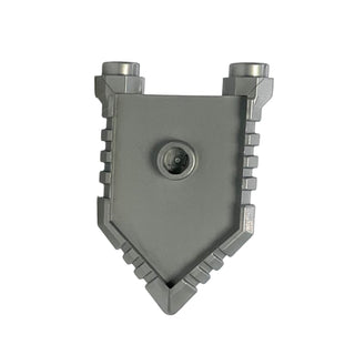 Minifigure Shield Pentagonal with Grooved Edges, Part# 22408 Part LEGO® Flat Silver