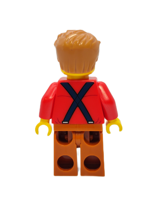 Male with Red shirt + Tan Tie, twn386 Minifigure LEGO®   