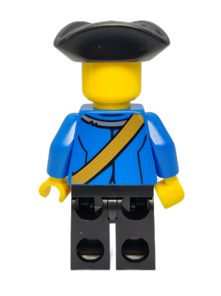 Pirate - Male, Black Tricorne, Dark Orange Mustache and Beard, pi197 Minifigure LEGO®   