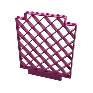 Belville Wall, Lattice 12 x 1 x 12 Square, Part# 6165 Part LEGO® Dark Pink Very Good