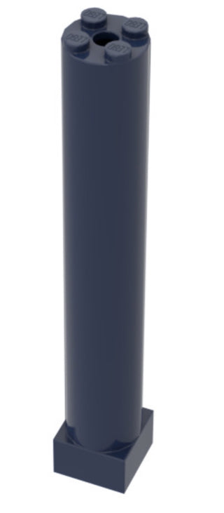 Support 2x2x11 Solid Pillar, Part# 6168c01 Part LEGO® Decent - Dark Blue  