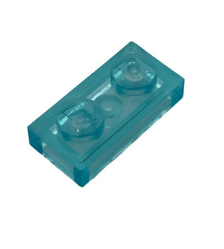 Plate 1x2, Part# 3023 Part LEGO® Trans-Light Blue  