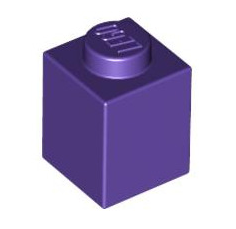 Brick 1x1, Part# 3005 Part LEGO® Dark Purple  