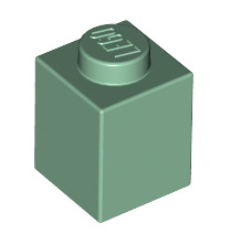 Brick 1x1, Part# 3005 Part LEGO® Sand Green  