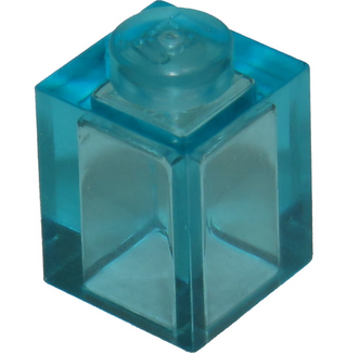 Brick 1x1, Part# 3005 Part LEGO® Trans-Light Blue  