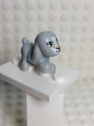 Dog, Light Bluish Gray w/ White Blaze and Muzzle Pattern, Walking LEGO® Animals LEGO®   