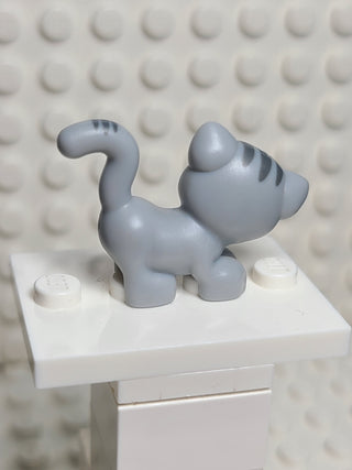 Cat, Light bluish gray w/ Dark Bluish Gray Stripes & White Muzzle (Maxie) LEGO® Animals LEGO®   