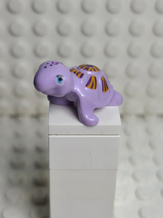 Sea Turtle, Medium Lavender w/ Dark Purple and Bright Light Orange Shell Pattern LEGO® Animals LEGO®   