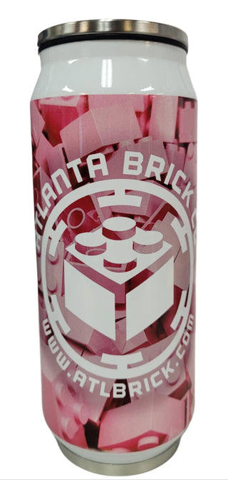 Bulk Brick Can Shaped Tumbler with Built In Straw United Brick Co® Pink