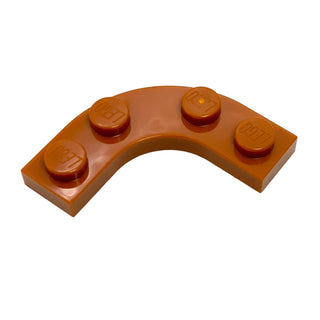 Plate Round, Corner 3x3 with 2x2 Curved Cutout, Part# 68568 Part LEGO® Dark Orange  