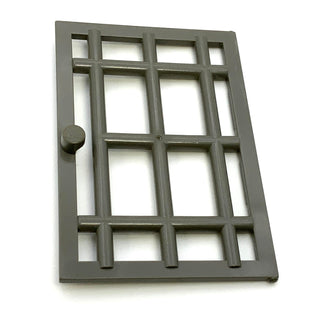 Door 1x6x7 Barred, Part# 4611 Part LEGO® Slightly Used - Dark Gray  