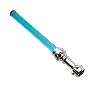 Star Wars Lightsaber, Chrome Hilt and Blade (Multiple Colors), Part# 64567 (Chrome) + 30374 Part LEGO® Very Good: Trans-Light Blue  