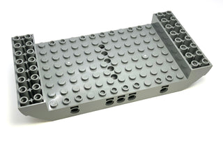 Boat, Hull Large Middle 8x16x2 1/3 with 5 Holes, Part# 95227 Part LEGO® Decent/Dark Bluish Gray  