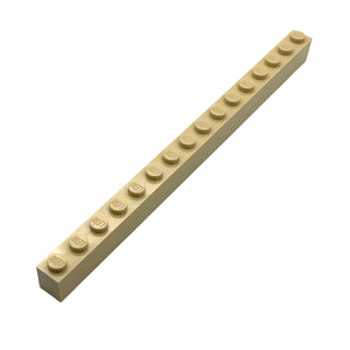 Brick 1x16, Part# 2465 Part LEGO® Tan