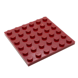 Plate 6x6, Part# 3958 Part LEGO® Dark Red 1 Part