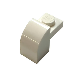 Slope Curved 2x1x1 1/3 with Recessed Stud, Part# 6091 Part LEGO® White  