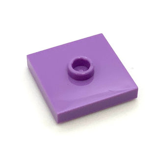 Plate, Modified 2x2 with Groove and 1 Stud in Center (Jumper), Part# 87580 Part LEGO® Medium Lavender  