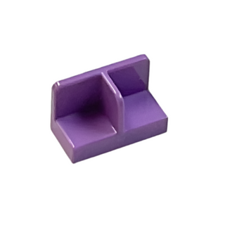 Panel 1x2x1 with Rounded Corners and Center Divider (Minifigure Stand), Part# 93095 Part LEGO® Medium Lavender  