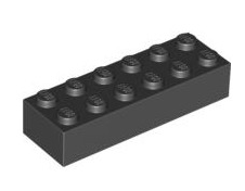 Brick 2x6, Part# 2456 Part LEGO® Black  