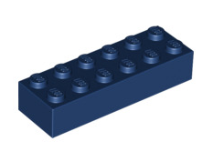 Brick 2x6, Part# 2456 Part LEGO® Dark Blue  