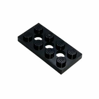 Technic, Plate 2x4 with 3 Holes, Part# 3709b Part LEGO® Black