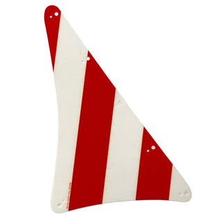 Cloth Sail Triangular Spritsail 16x24 with Red Thick Stripes Pattern, Part# 69265 Part LEGO® White  