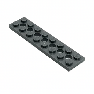 Technic, Plate 2x8 with 7 Holes, Part# 3738 Part LEGO® Dark Bluish Gray