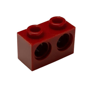 Technic, Brick 1x2 with Holes, Part# 32000 Part LEGO® Dark Red (Slightly Used)  