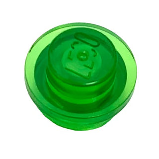 Plate Round 1x1, Part# 4073 Part LEGO® Trans-Green  