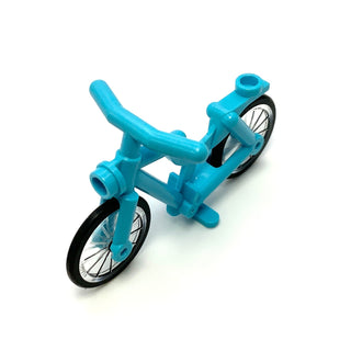 Bicycle with Trans-Clear Wheels with Molded Black Hard Rubber Tires, Part# 4719c02 Part LEGO® Medium Azure  