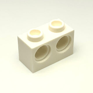 Technic, Brick 1x2 with Holes, Part# 32000 Part LEGO® White  