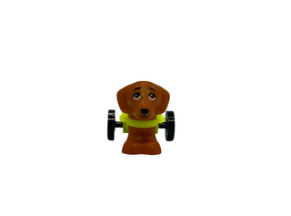 Pickle- Dachshund with Neon Yellow Wheelchair Harness with Black Wheels,100559pb01c02 Minifigure LEGO®