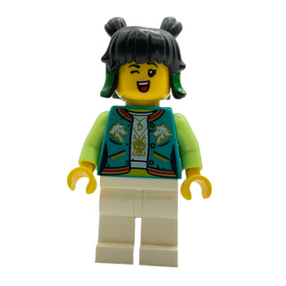 Mei - Dark Turquoise Jacket, Wink / Green Eyepiece, mk059 Minifigure United Brick Co®