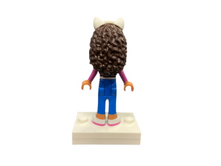 Gabby - Dark Pink Jacket over Black and White Striped Shirt, Blue Trousers, Dark Brown Hair with Internal Supports, gdh010 Minifigure LEGO®   