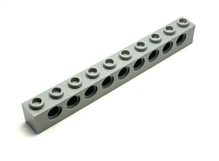 Technic, Brick 1x10 with Holes, Part# 2730 Part LEGO® Light Bluish Gray  