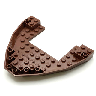 Boat, Bow Brick 10x12x1 Open, Part# 47404 Part LEGO® Reddish Brown  